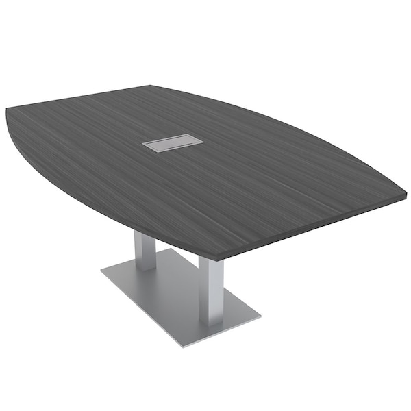 45.25 in W, 84 in L, 29 in H, Engineered Wood Top, Grey